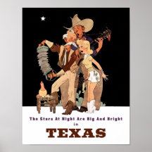 Poster de viagens do Texas