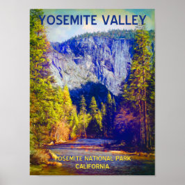 Poster de viagens do Vale do Yosemite