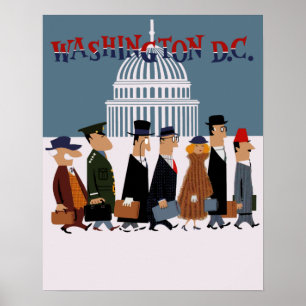 Poster de viagens do Washington DC
