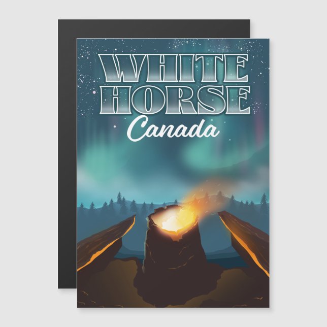 Poster de viagens do White Horse Canada (Frente/Verso)