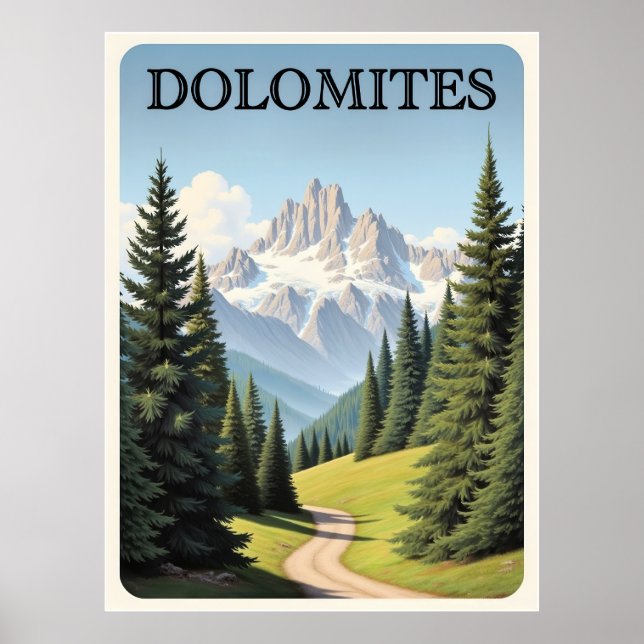 Poster de viagens Dolomites (Frente)