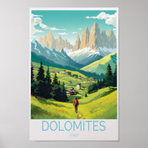 Poster de viagens Dolomites Itália