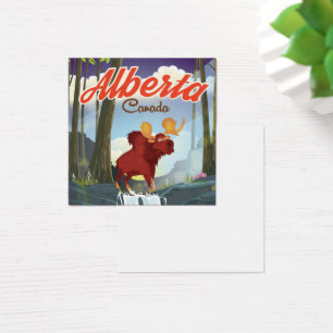 Poster de viagens dos desenhos animados de Alberta