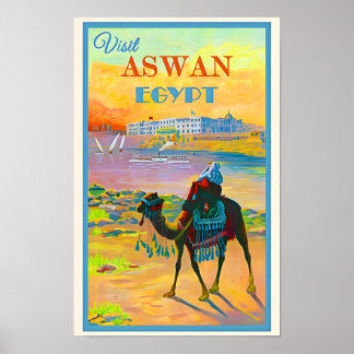 Poster de viagens Egito-Aswan
