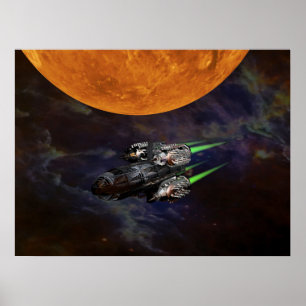 poster de viagens espacial