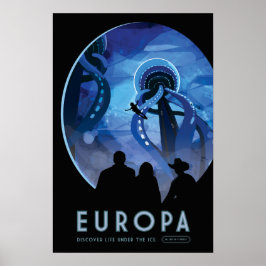 Poster de viagens Espacial Europa Vintage