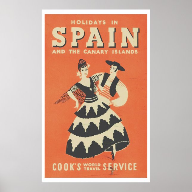 Poster de viagens espanhol Vintage (Frente)