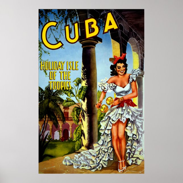 Poster de viagens Especial Vintage Cuba (Frente)