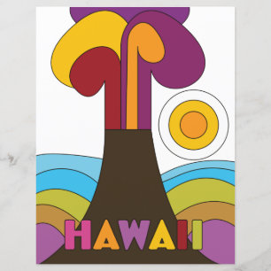 Poster de viagens estilo Hawaii Vintage dos anos 6