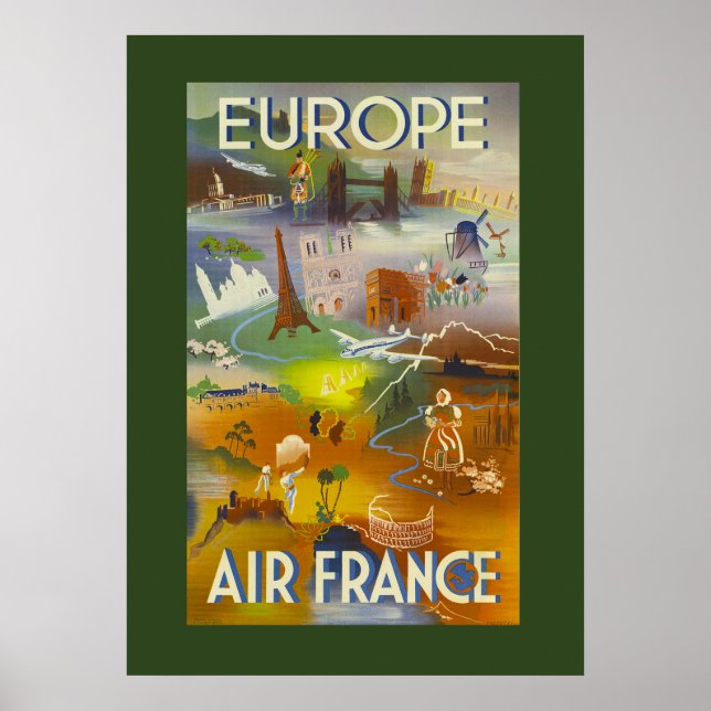 Poster de viagens Europeu (Frente)