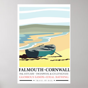 Poster de viagens Falmouth Cornwall