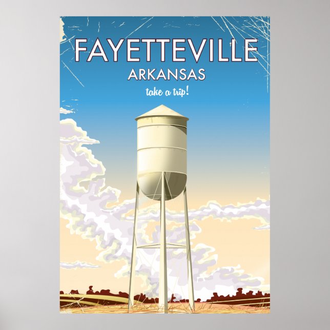 Poster de viagens Fayetteville Arkansas (Frente)