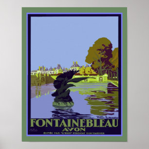 Poster de viagens Fontainebleau-Avon France