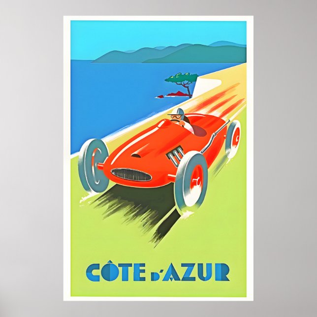 Poster de viagens France-Cote D Azur (Frente)