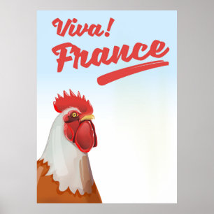 poster de viagens France Rooster