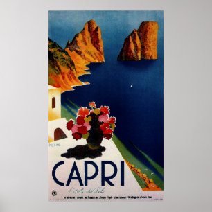 Poster de viagens francês Vintage Capri