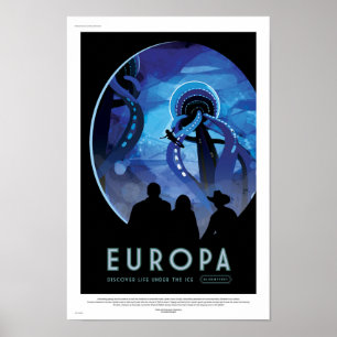 POSTER DE VIAGENS Futuro da NASA - Lua Europa de J
