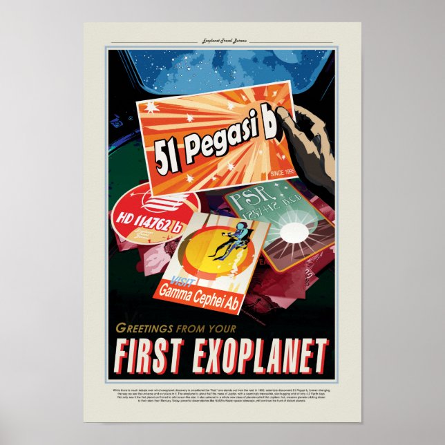 POSTER DE VIAGENS Futuro da NASA - Pegasi do Exopl (Frente)