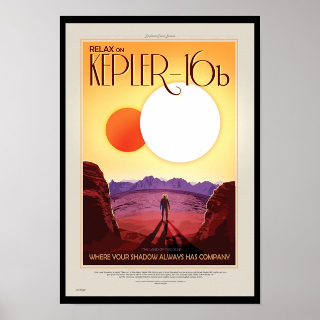 POSTER DE VIAGENS Futuro da NASA - Relaxe no Keple (Frente)