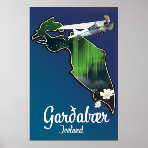 Poster de viagens Garðabæ ou Islândia