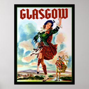 Poster de viagens Glasgow