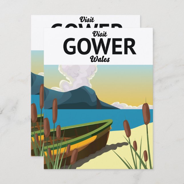 Poster de viagens Gower Wales (Frente/Verso)