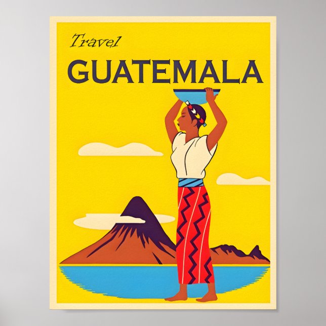 Poster de viagens Guatemala (Frente)
