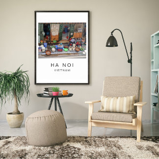 Poster de viagens, Ha Noi Vietnam, Personalizável
