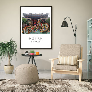 Poster de viagens, Hoi E Vietnã, Personalizável