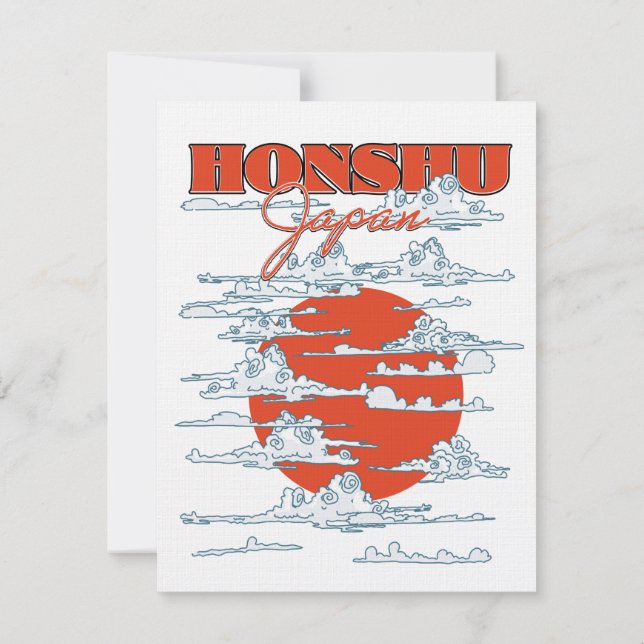 Poster de viagens Honshu Japan (Verso)