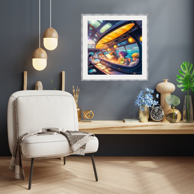 Poster de viagens interestelar (Interstellar travel poster.
Artist: Roger Smith)