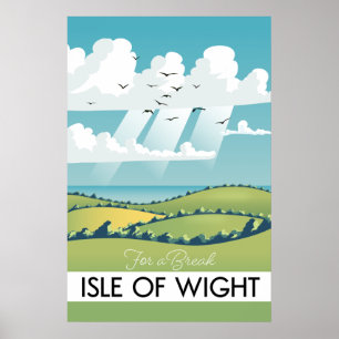 poster de viagens isle of wight.