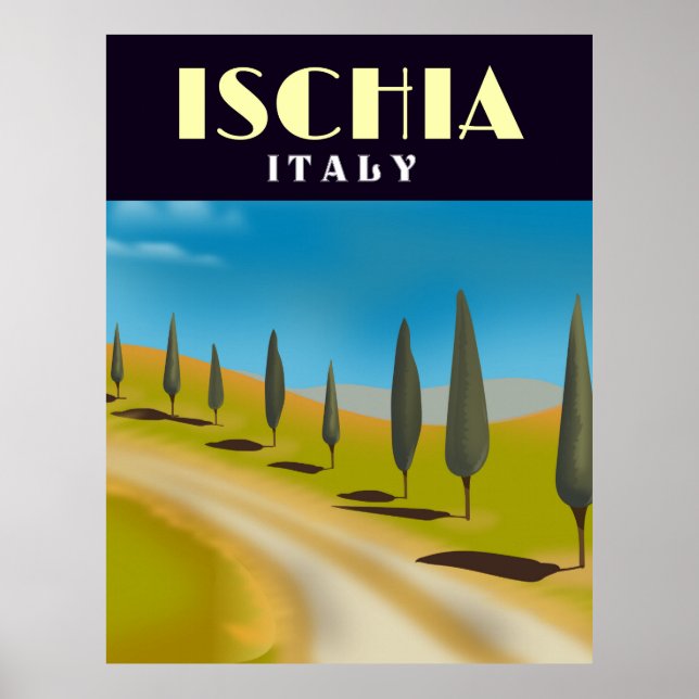 Poster de viagens Itália Ischia (Frente)
