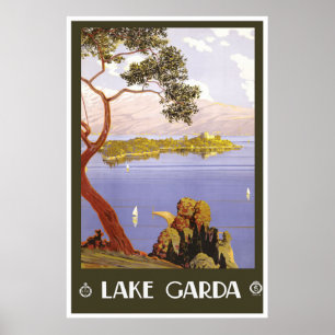 poster de viagens italiano "Lake Garda"