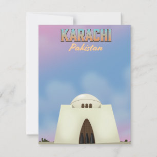Poster de viagens Karachi Paquistão
