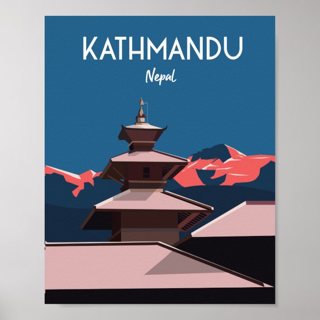 Poster de viagens Katmandu Nepal (Frente)