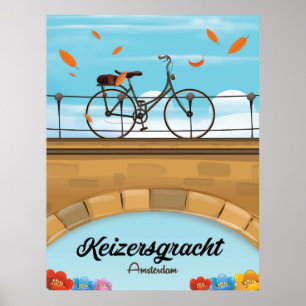 poster de viagens Keizersgracht Canal Amsterdam