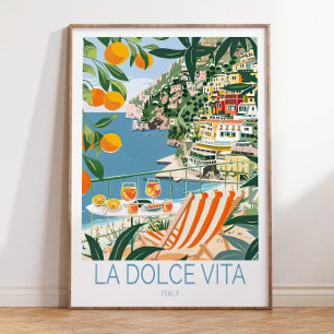 Poster de viagens La Dolce Vita, Itália Wall Decor