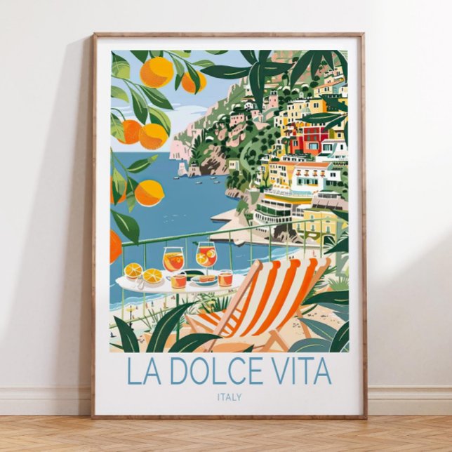 Poster de viagens La Dolce Vita, Itália Wall Decor (Criador carregado)