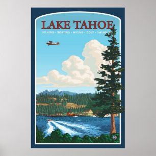 Poster de viagens Lago Tahoe