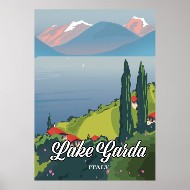 Poster de viagens Lake Garda Itália (Frente)