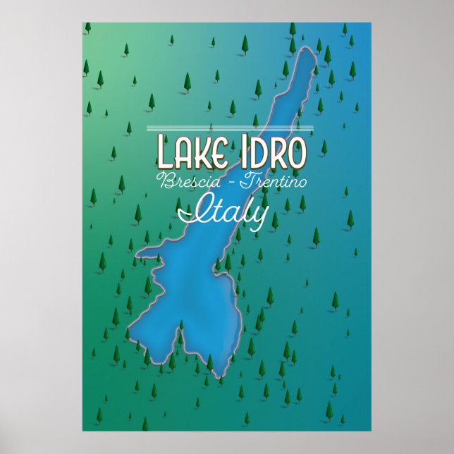 Poster de viagens Lake Idro Itália (Frente)