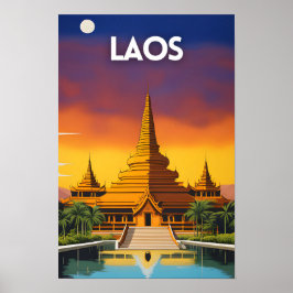 Poster de viagens Laos
