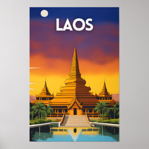 Poster de viagens Laos