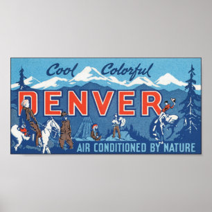 Poster de viagens Legal Colorido Denver