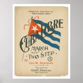 Poster de viagens Libre Vintage Cuba