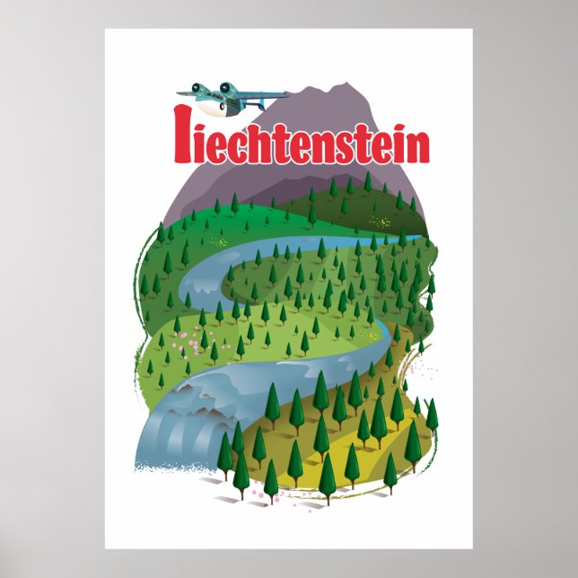 poster de viagens liechtenstein (Frente)