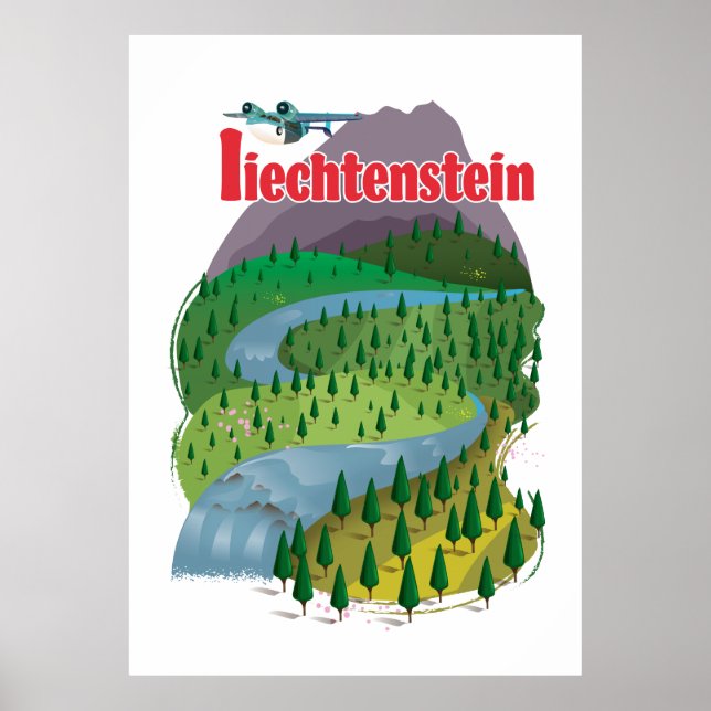 poster de viagens liechtenstein (Frente)