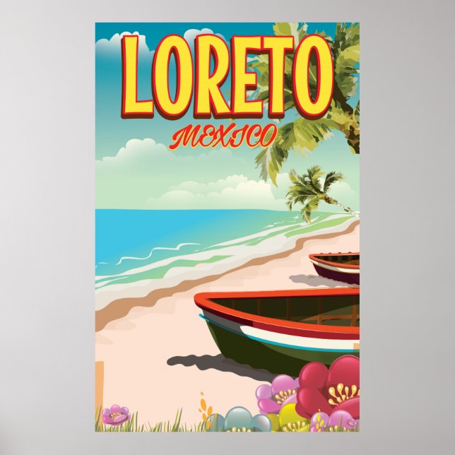 Poster de viagens Loreto Mexico (Frente)