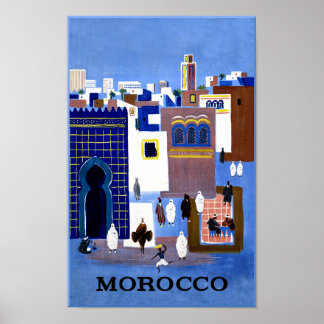 Poster de viagens marroquino.